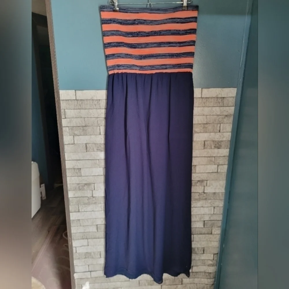 Rachel Roy‎ Size Large Strapless Flowy Maxi Dress